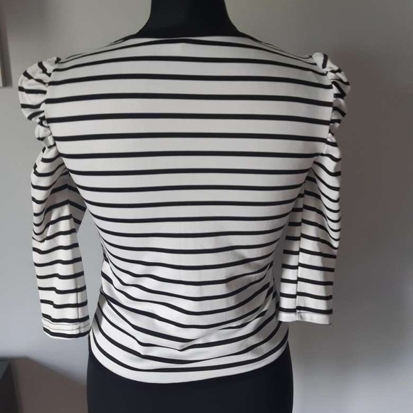 Zinga military style striped top , size  petite M. - Picture 3 of 9
